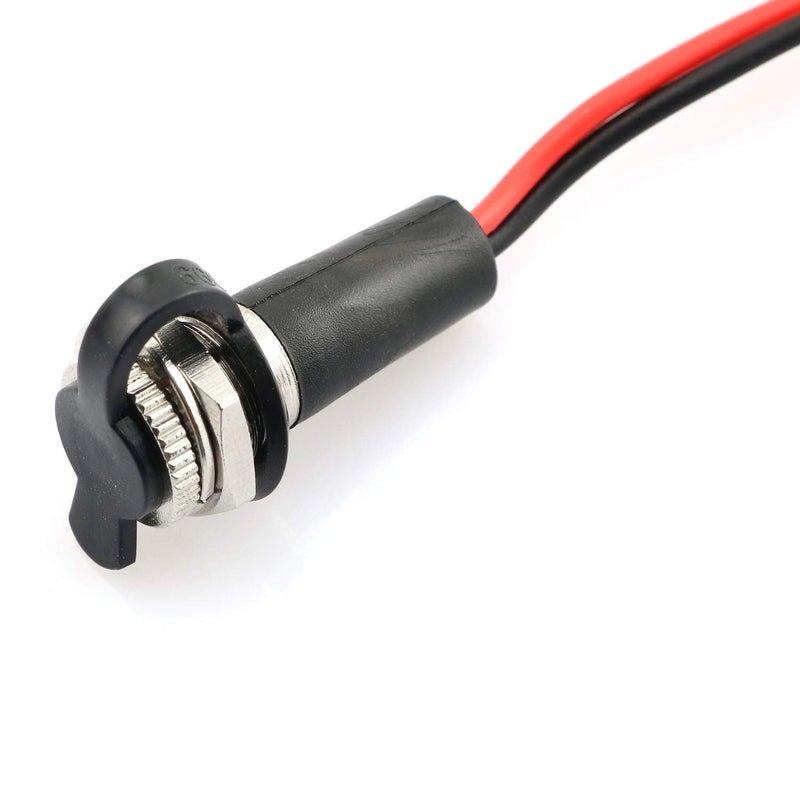 RLECS 5pcs DC-099A DC Female Panel Mount Jact Connector of Charging Wire Threaded Socket with Dustproof Plug IP67 68 Water-Proof Large Current Power Adapter 5.5x2.1mm - Image 3